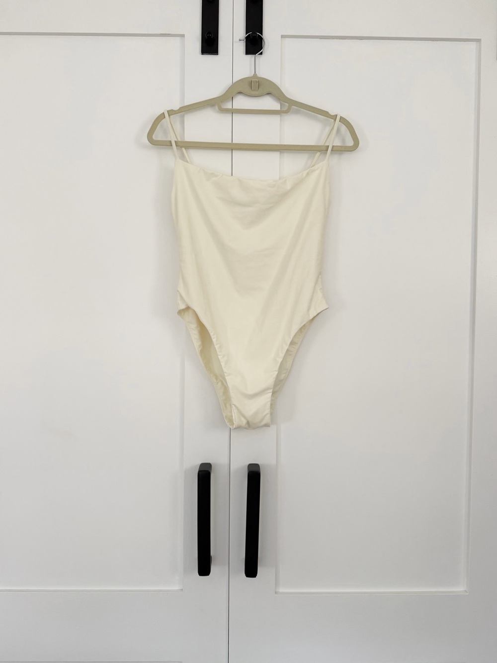 Saltwater Collective Ivory One-Piece Swimsuit with Thin Straps